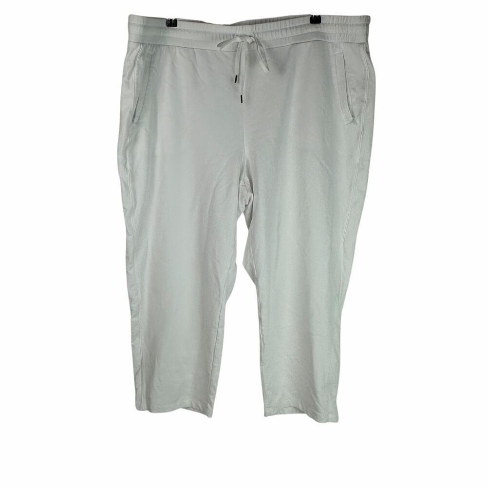 T by Talbots White 3X Cotton Modal Pants Pull On